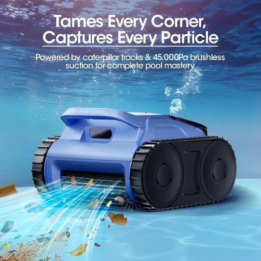 Aspirateur de piscine Seauto SAT20/SAT20pro, autonomie de 150 minutes, pour piscines jusqu'à 2000 pieds carrés, aspiration puissante de 45 000 Pa, fonction de grimpement des parois pour piscines hors sol/encastrées.
