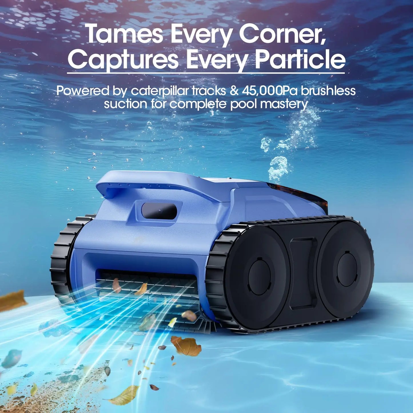 Aspirateur de piscine Seauto SAT20/SAT20pro, autonomie de 150 minutes, pour piscines jusqu'à 2000 pieds carrés, aspiration puissante de 45 000 Pa, fonction de grimpement des parois pour piscines hors sol/encastrées.