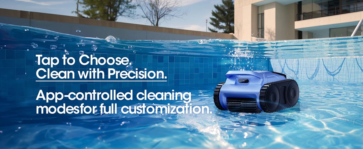 Aspirateur de piscine Seauto SAT20/SAT20pro, autonomie de 150 minutes, pour piscines jusqu'à 2000 pieds carrés, aspiration puissante de 45 000 Pa, fonction de grimpement des parois pour piscines hors sol/encastrées.