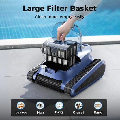 (Version 2026) Aspirateur robotisé pour piscine Seauto Crab Pro, robot grimpeur de murs, adapté aux murs et sols de 2000 pieds carrés