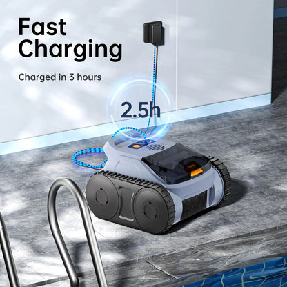 Aspirateur de piscine Seauto SAT20/SAT20pro, autonomie de 150 minutes, pour piscines jusqu'à 2000 pieds carrés, aspiration puissante de 45 000 Pa, fonction de grimpement des parois pour piscines hors sol/encastrées.
