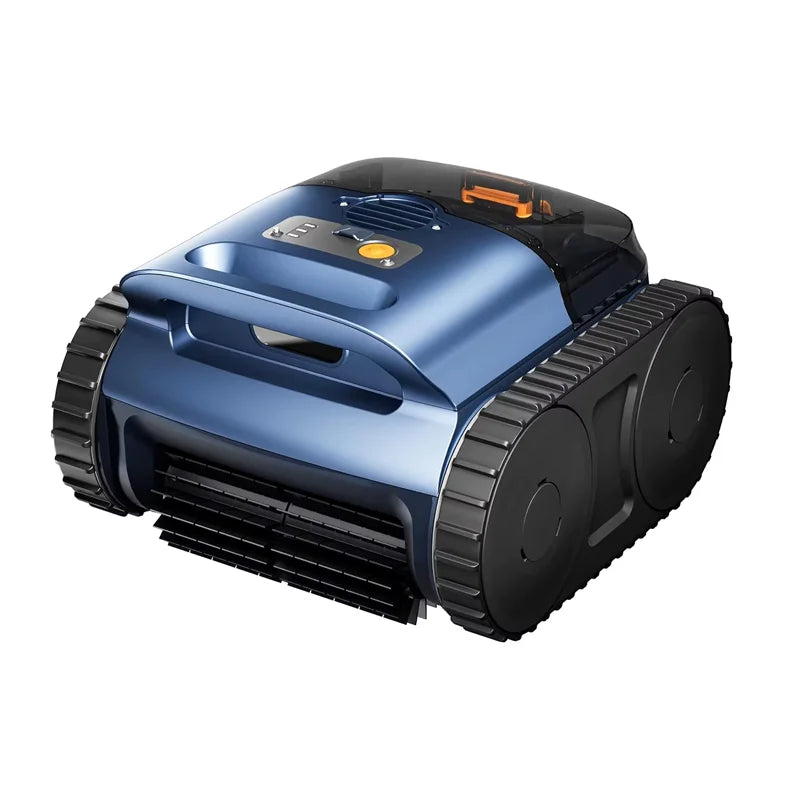 Robot nettoyeur de piscine sans fil Seauto SAT 20/ SAT 20PRO, équipé du système Trace Drive et de la navigation sonar. Autonomie de 180 minutes, capable de grimper sur les parois de la piscine.