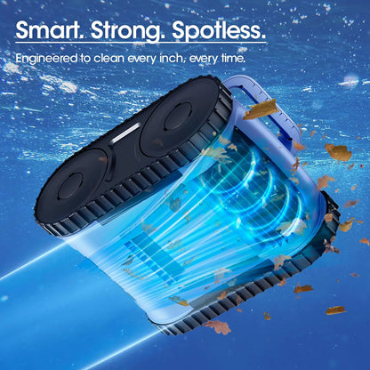 Aspirateur de piscine Seauto SAT20/SAT20pro, autonomie de 150 minutes, pour piscines jusqu'à 2000 pieds carrés, aspiration puissante de 45 000 Pa, fonction de grimpement des parois pour piscines hors sol/encastrées.