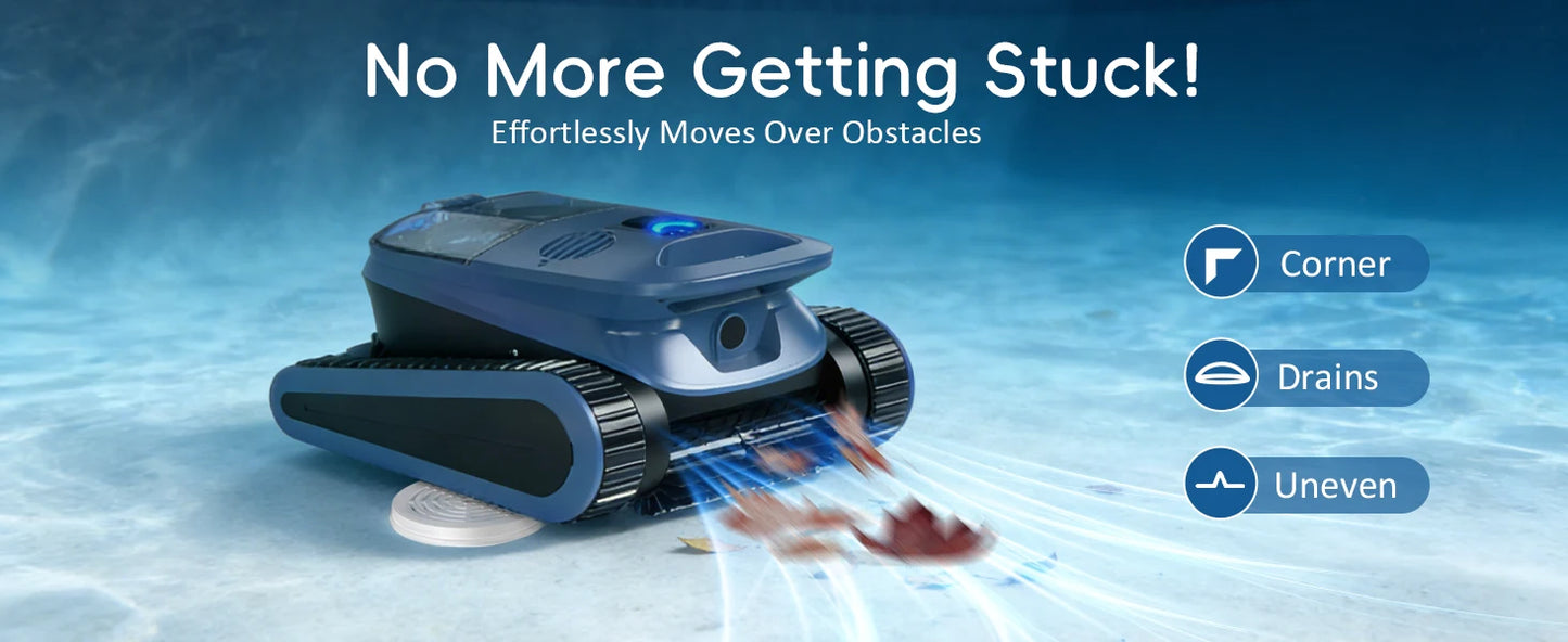 Nettoyeur de piscine robotisé Seauto SAT 40 Nouveauté 2026, nettoyage de la ligne d’eau, navigation sonar IA, autonomie de 240 minutes, adapté aux piscines jusqu’à 300 m²