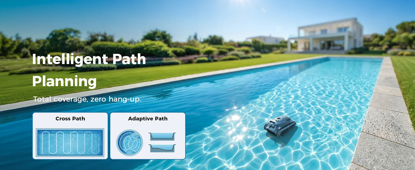 (Version 2026) Aspirateur robotisé pour piscine Seauto Crab Pro, robot grimpeur de murs, adapté aux murs et sols de 2000 pieds carrés