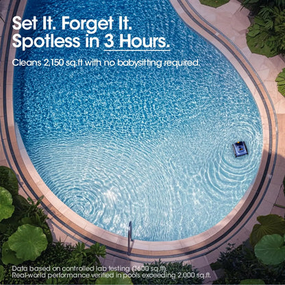Aspirateur de piscine Seauto SAT20/SAT20pro, autonomie de 150 minutes, pour piscines jusqu'à 2000 pieds carrés, aspiration puissante de 45 000 Pa, fonction de grimpement des parois pour piscines hors sol/encastrées.