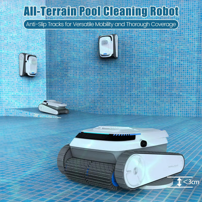 Robot nettoyeur de piscine intelligent AIRROBO PC10 - Autonomie de 120 minutes, escalade des parois, nettoie les sols/les parois/la ligne de flottaison pour les piscines enterrées et hors sol