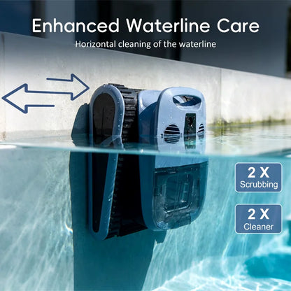 Nettoyeur de piscine robotisé Seauto SAT 40 Nouveauté 2026, nettoyage de la ligne d’eau, navigation sonar IA, autonomie de 240 minutes, adapté aux piscines jusqu’à 300 m²