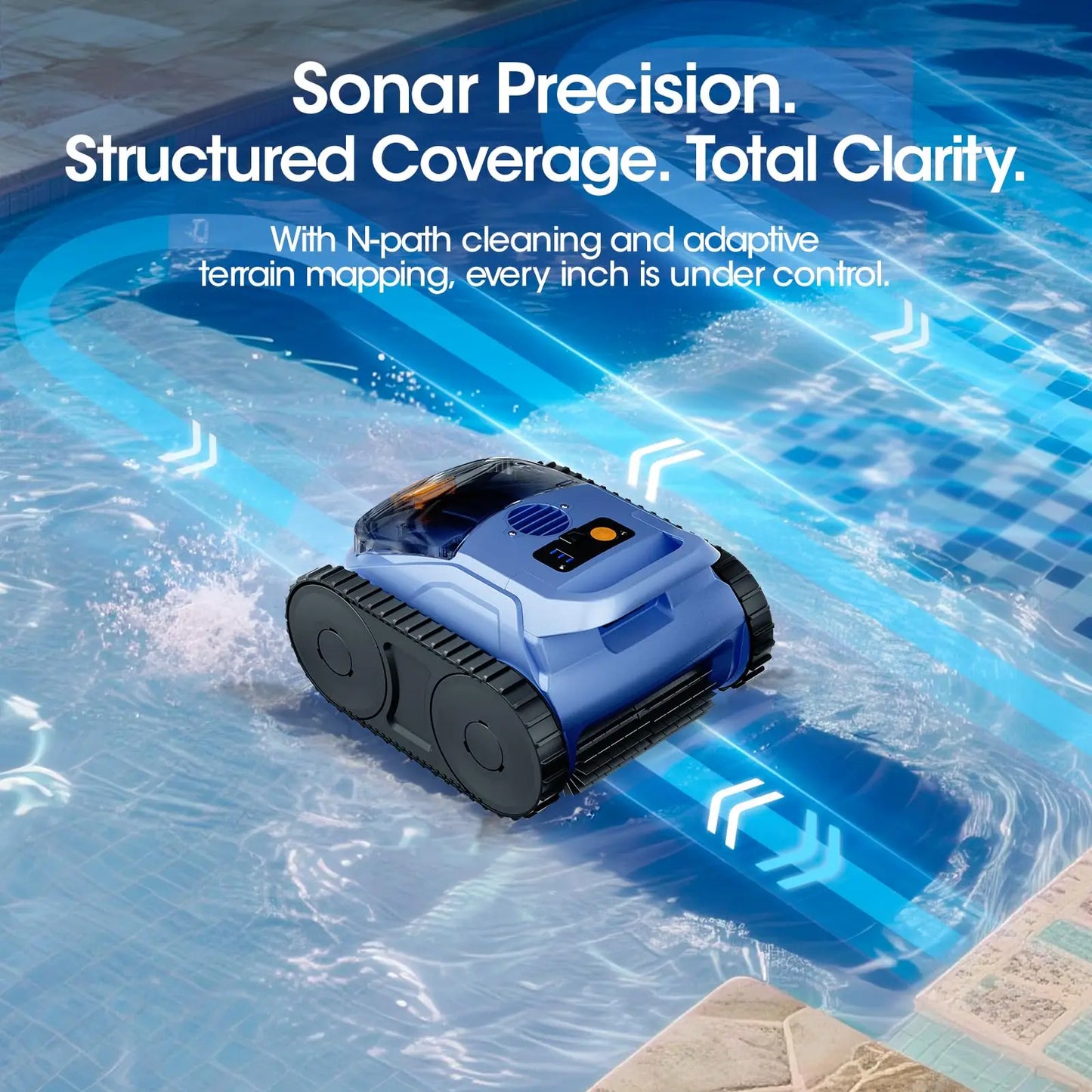 Aspirateur de piscine Seauto SAT20/SAT20pro, autonomie de 150 minutes, pour piscines jusqu'à 2000 pieds carrés, aspiration puissante de 45 000 Pa, fonction de grimpement des parois pour piscines hors sol/encastrées.