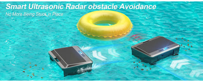 Nettoyeur de piscine robotisé amélioré, aspirateur solaire pour piscine, nettoyeur de surface, option de charge double avec télécommande pour écumeur de piscine