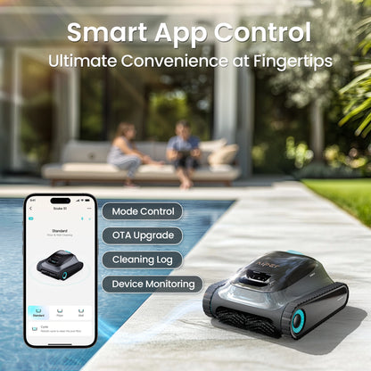 Robot nettoyeur de piscine Aiper Scuba S1 reconditionné 2026 – Nettoyage des murs et des lignes d'eau, autonomie de 270 minutes, prise en charge de l'application, mise à jour OTA