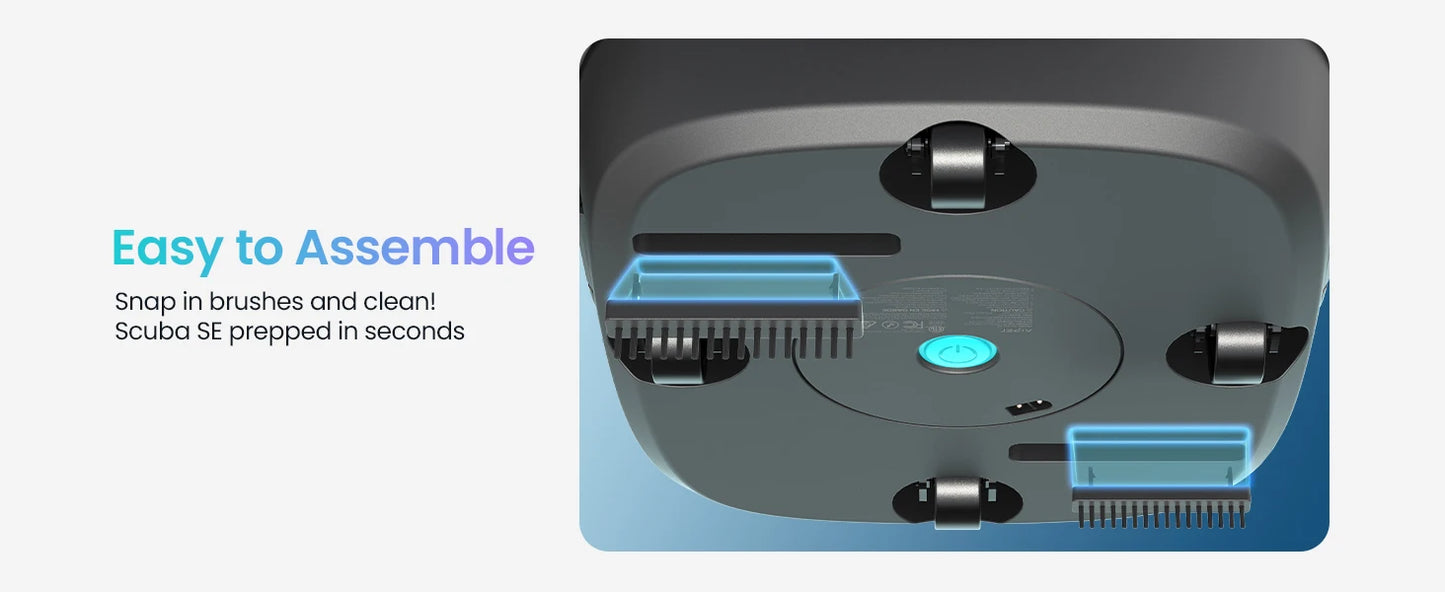 Robot de piscine IPER reconditionné, aspirateur de piscine sans fil, autonomie de 90 minutes, nettoyage automatique avec fonction d'arrêt automatique, nettoyeur de piscine compact et léger, idéal pour les piscines hors so