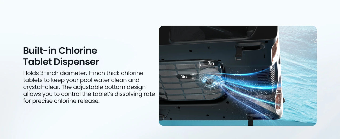 Robot nettoyeur de piscine solaire EcoSurfer S2, nettoyage de surface 24h/24 et 7j/7, filtre 150 µm, robot de piscine à batterie avec contrôle par application, mises à jour OTA, détection intelligente des obstacles, Aipe