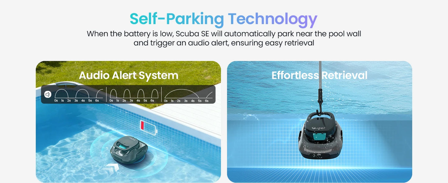 Robot de piscine IPER reconditionné, aspirateur de piscine sans fil, autonomie de 90 minutes, nettoyage automatique avec fonction d'arrêt automatique, nettoyeur de piscine compact et léger, idéal pour les piscines hors so
