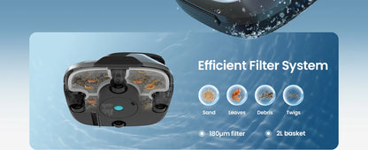 Robot de piscine IPER reconditionné, aspirateur de piscine sans fil, autonomie de 90 minutes, nettoyage automatique avec fonction d'arrêt automatique, nettoyeur de piscine compact et léger, idéal pour les piscines hors so