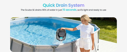 Robot de piscine IPER reconditionné, aspirateur de piscine sans fil, autonomie de 90 minutes, nettoyage automatique avec fonction d'arrêt automatique, nettoyeur de piscine compact et léger, idéal pour les piscines hors so