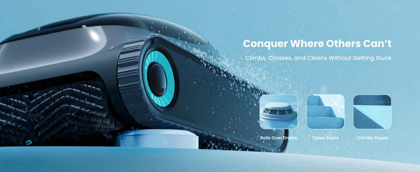 (Mise à niveau 2026) AIPER Scuba S1 Robot de piscine reconditionné pour le sol et les murs, nettoyage de la ligne de flottaison, double filtration, autonomie de 270 minutes, navigation intelligente, contrôle par applicatio