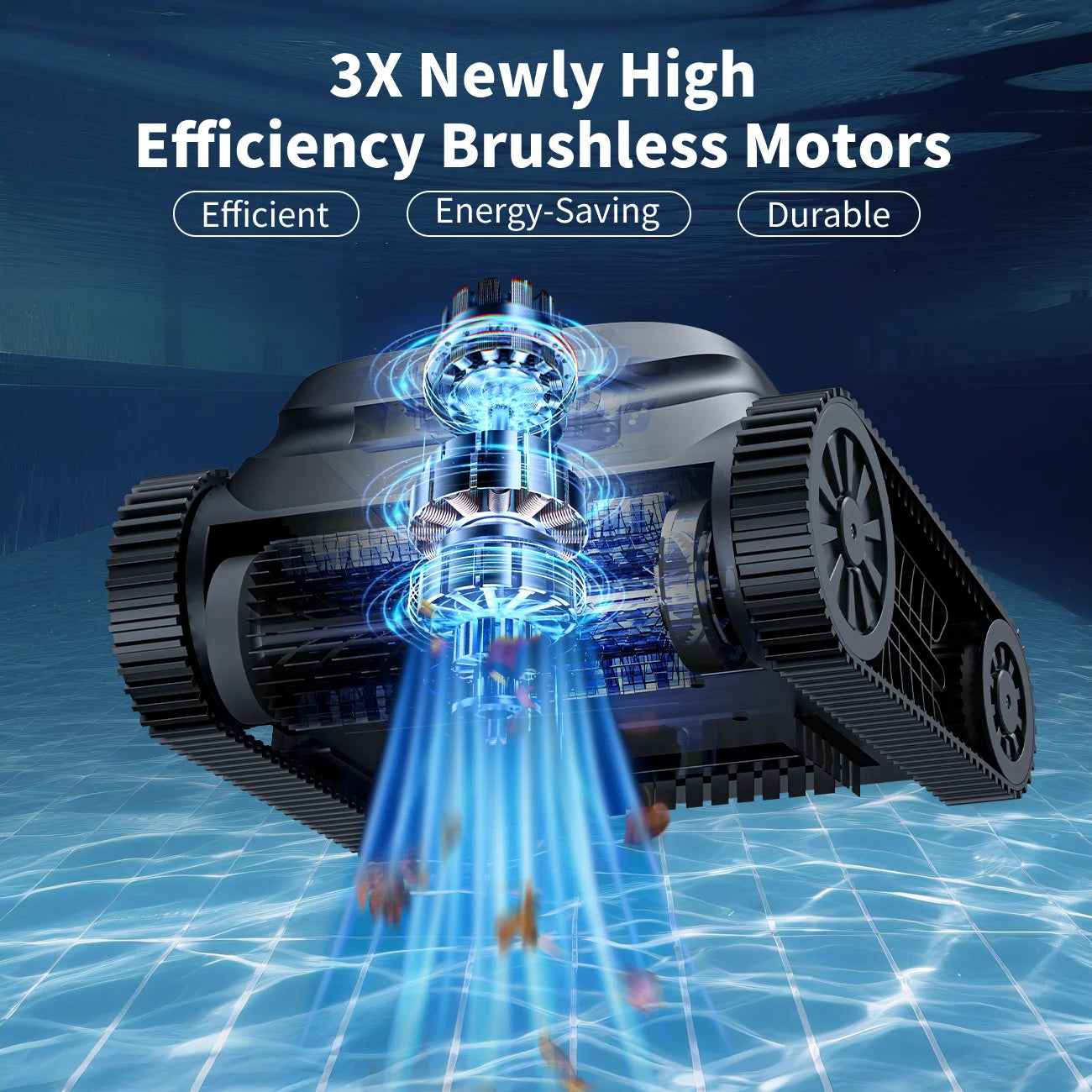 Nettoyeur de piscine robotisé sans fil SP5, autonomie de 180 minutes, nettoyage des fonds, des parois et de la ligne d'eau, 4 modes de nettoyage, retour intelligent