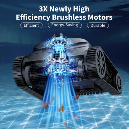 Nettoyeur de piscine robotisé sans fil SP5, autonomie de 180 minutes, nettoyage des fonds, des parois et de la ligne d'eau, 4 modes de nettoyage, retour intelligent