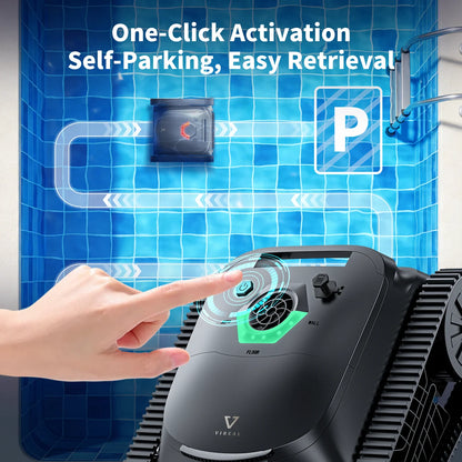 Nettoyeur de piscine robotisé sans fil SP5, autonomie de 180 minutes, nettoyage des fonds, des parois et de la ligne d'eau, 4 modes de nettoyage, retour intelligent