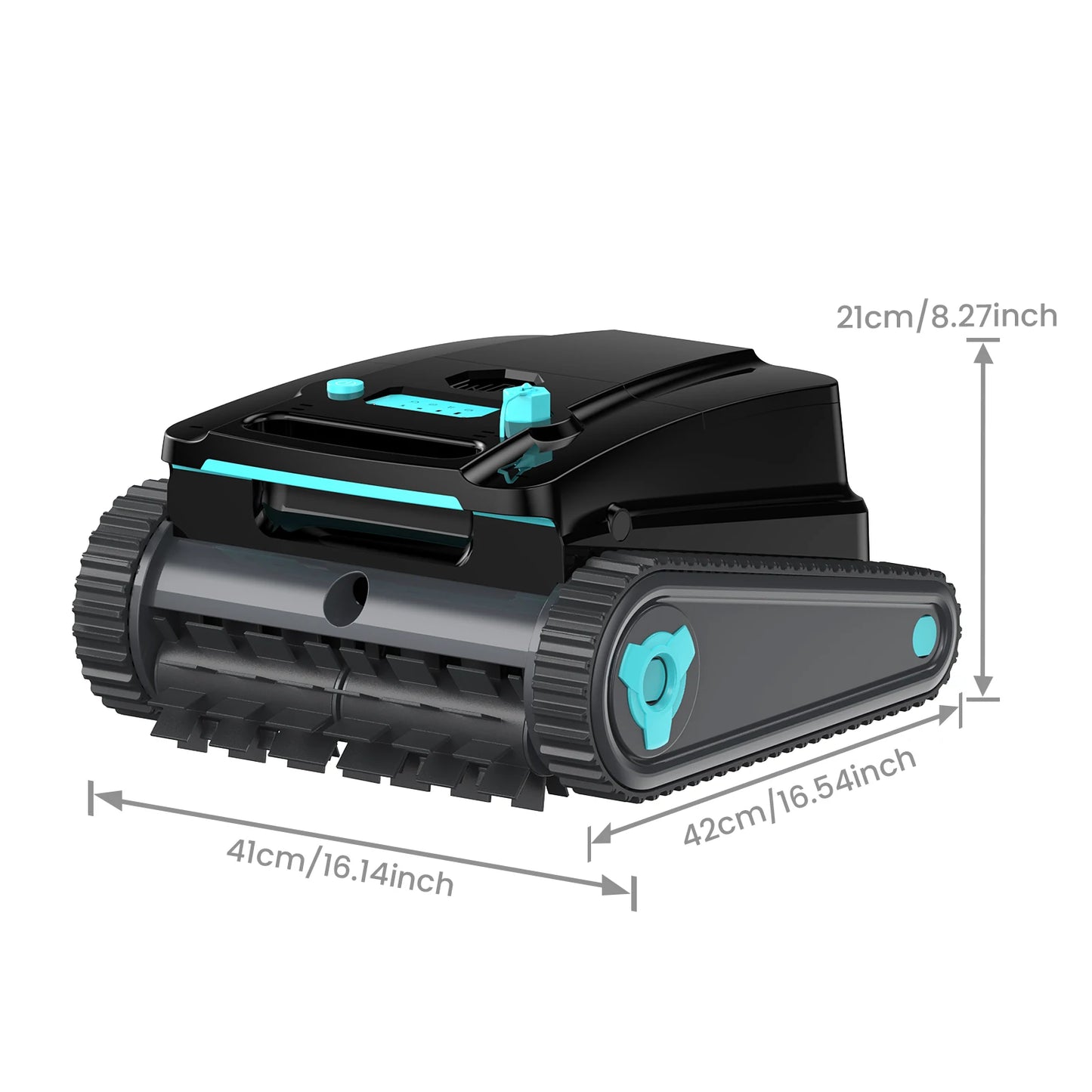 Robot nettoyeur de piscine Vastorm H2, autonomie de 120 minutes, zone de nettoyage de 200 m², fonction d'auto-accueil, nettoyage puissant sans fil des sols, des murs et des lignes d'eau, avec filtre de 4 L