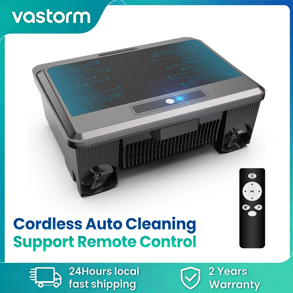 Nettoyeur de piscine robotisé amélioré, aspirateur solaire pour piscine, nettoyeur de surface, option de charge double avec télécommande pour écumeur de piscine