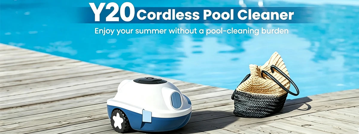 Nettoyeur de piscine robotisé sans fil H1, aspirateur automatique rechargeable, autonomie de 120 minutes, stationnement automatique, filtre de 180 μm pour le nettoyage du fond de piscine