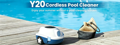 Nettoyeur de piscine robotisé sans fil H1, aspirateur automatique rechargeable, autonomie de 120 minutes, stationnement automatique, filtre de 180 μm pour le nettoyage du fond de piscine