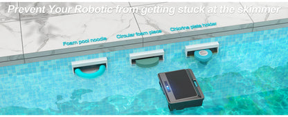 Nettoyeur de piscine robotisé amélioré, aspirateur solaire pour piscine, nettoyeur de surface, option de charge double avec télécommande pour écumeur de piscine