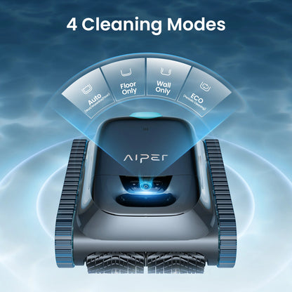(Mise à niveau 2026) AIPER Scuba S1 Robot de piscine reconditionné pour le sol et les murs, nettoyage de la ligne de flottaison, double filtration, autonomie de 270 minutes, navigation intelligente, contrôle par applicatio